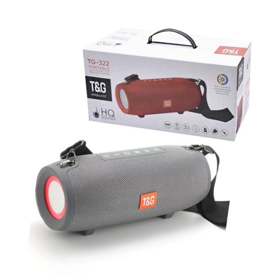 T&G WIRELESS SPEAKER TG-322 FM/AUX/USB 20W GRAY